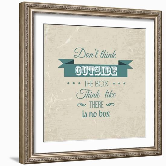 Inspirational Quote on a Grunge Background-kjpargeter-Framed Art Print