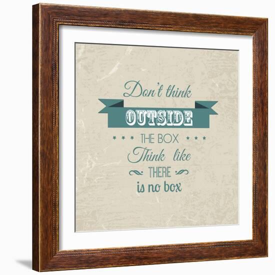 Inspirational Quote on a Grunge Background-kjpargeter-Framed Art Print