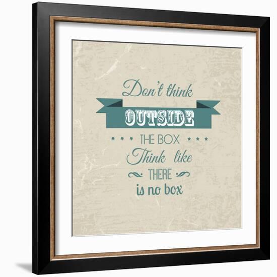 Inspirational Quote on a Grunge Background-kjpargeter-Framed Art Print