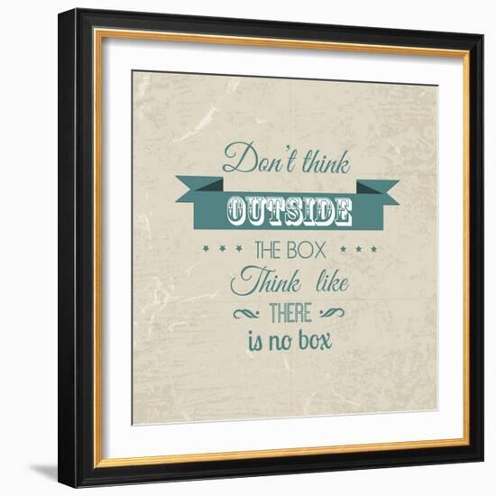 Inspirational Quote on a Grunge Background-kjpargeter-Framed Art Print