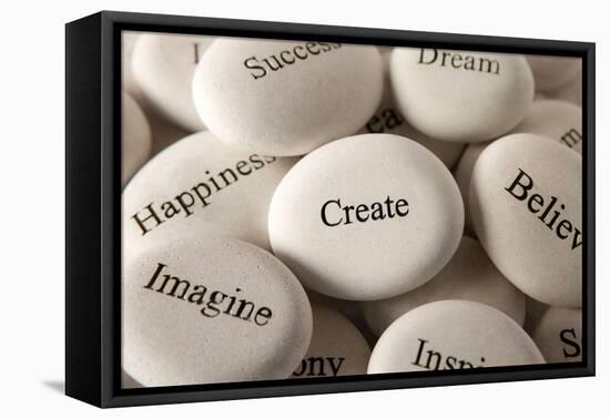 Inspirational Stones - Create-og-vision-Framed Premier Image Canvas