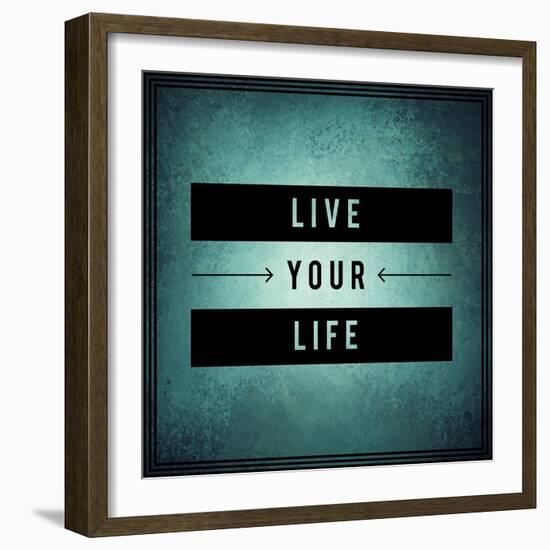 Inspirational Typographic Quote - Live Your Life-melking-Framed Photographic Print