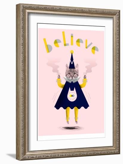 Inspirational Wizard Cat-Jordan Andrew Carter-Framed Giclee Print