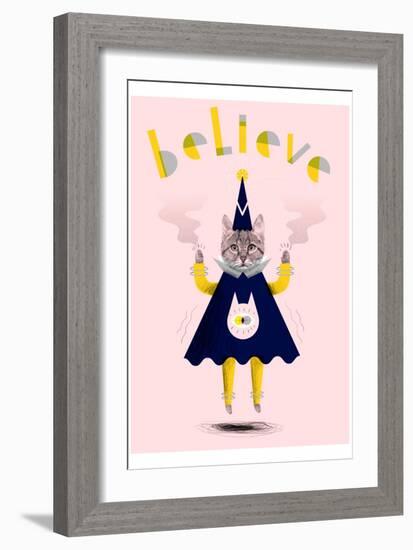 Inspirational Wizard Cat-Jordan Andrew Carter-Framed Giclee Print