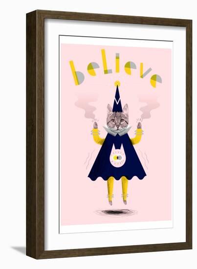 Inspirational Wizard Cat-Jordan Andrew Carter-Framed Giclee Print