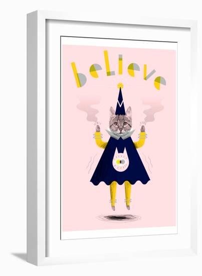 Inspirational Wizard Cat-Jordan Andrew Carter-Framed Giclee Print