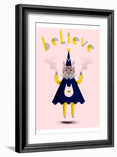 Inspirational Wizard Cat-Jordan Andrew Carter-Framed Giclee Print