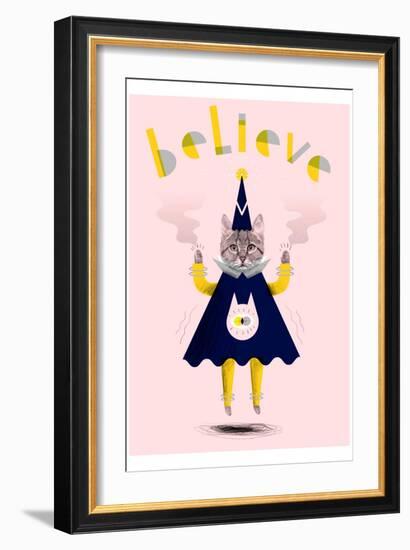 Inspirational Wizard Cat-Jordan Andrew Carter-Framed Giclee Print