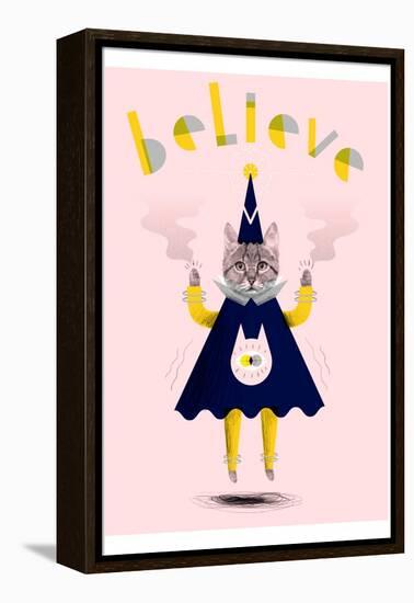 Inspirational Wizard Cat-Jordan Andrew Carter-Framed Premier Image Canvas