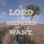 Psalm 23 The Lord is My Shepherd - B&W Field-Inspire Me-Art Print