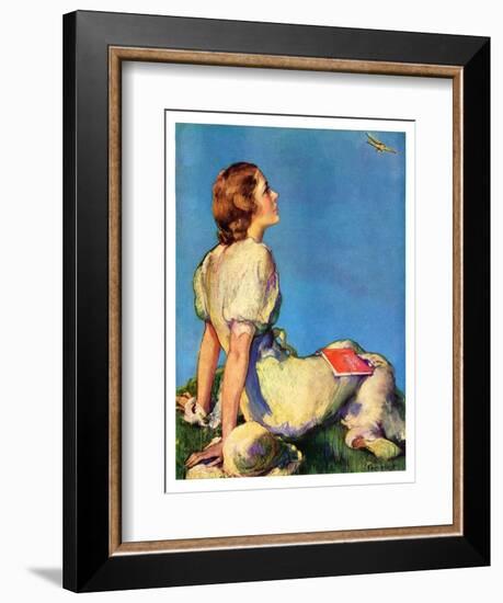 "Inspired by Poetry,"August 24, 1935-Guy Hoff-Framed Giclee Print