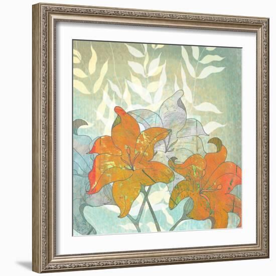 Inspired Day Lilies-Jan Weiss-Framed Art Print