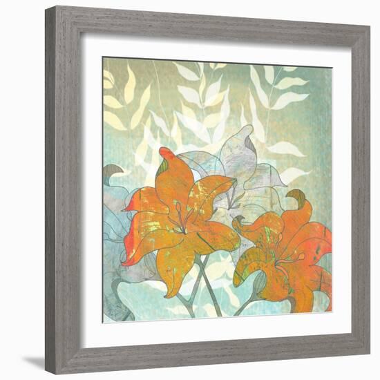 Inspired Day Lilies-Jan Weiss-Framed Art Print