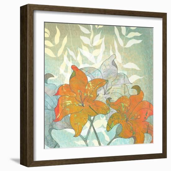 Inspired Day Lilies-Jan Weiss-Framed Art Print