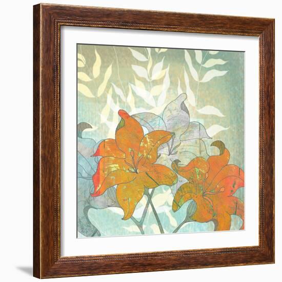 Inspired Day Lilies-Jan Weiss-Framed Art Print