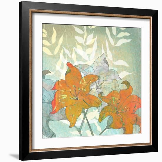 Inspired Day Lilies-Jan Weiss-Framed Art Print