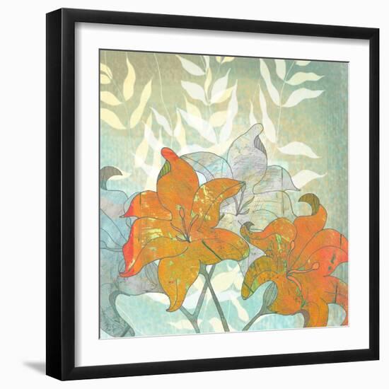 Inspired Day Lilies-Jan Weiss-Framed Art Print