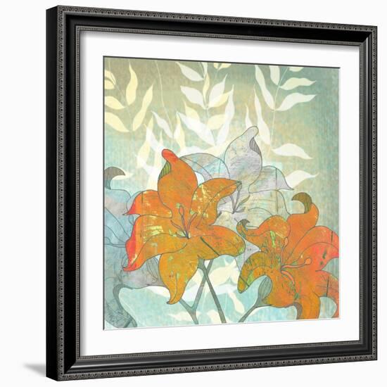 Inspired Day Lilies-Jan Weiss-Framed Art Print