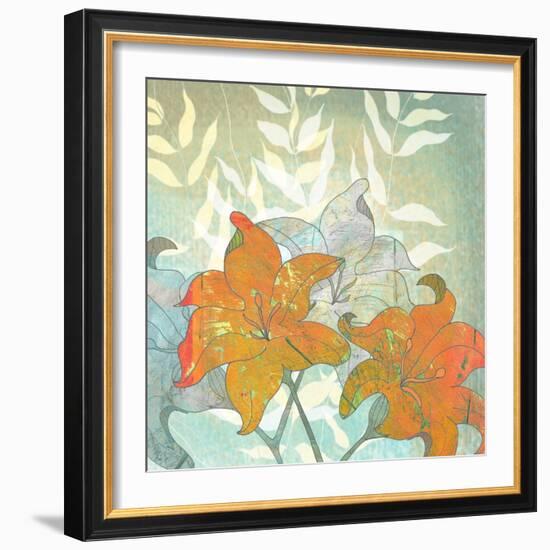 Inspired Day Lilies-Jan Weiss-Framed Art Print