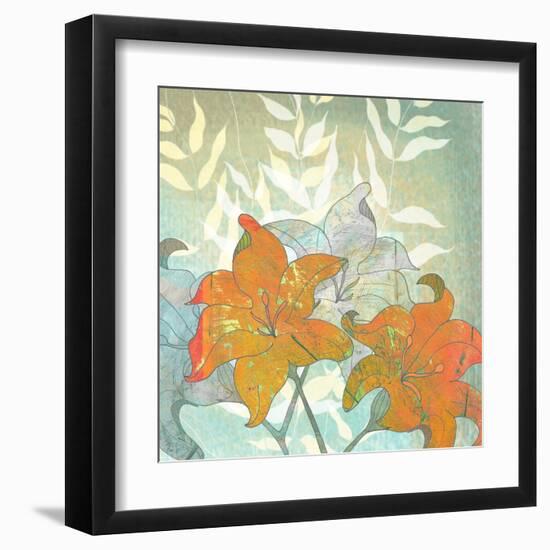 Inspired Day Lilies-Jan Weiss-Framed Art Print