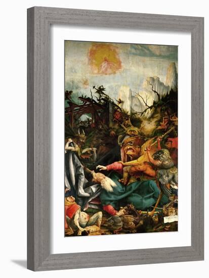 Inssenheim Altar: the Temptation of Saint Anthony, 1515-Matthias Grünewald-Framed Giclee Print