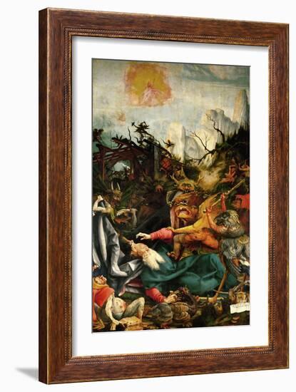 Inssenheim Altar: the Temptation of Saint Anthony, 1515-Matthias Grünewald-Framed Giclee Print