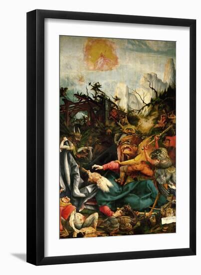 Inssenheim Altar: the Temptation of Saint Anthony, 1515-Matthias Grünewald-Framed Giclee Print