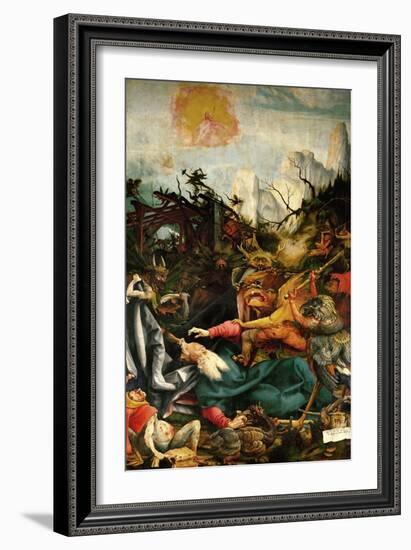 Inssenheim Altar: the Temptation of Saint Anthony, 1515-Matthias Grünewald-Framed Giclee Print