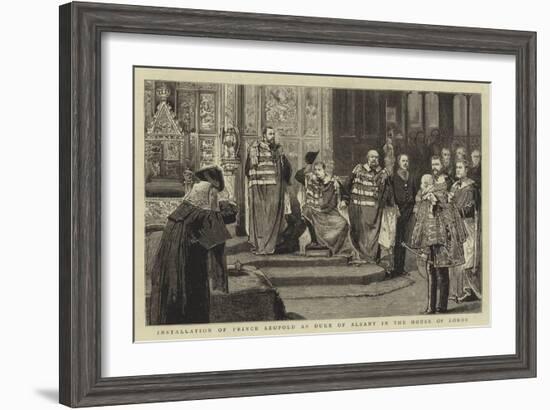 Installation of Prince Leopold as Duke of Albany in the House of Lords-null-Framed Giclee Print