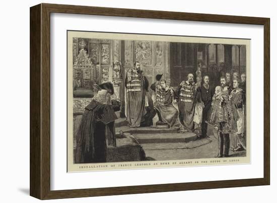 Installation of Prince Leopold as Duke of Albany in the House of Lords-null-Framed Giclee Print