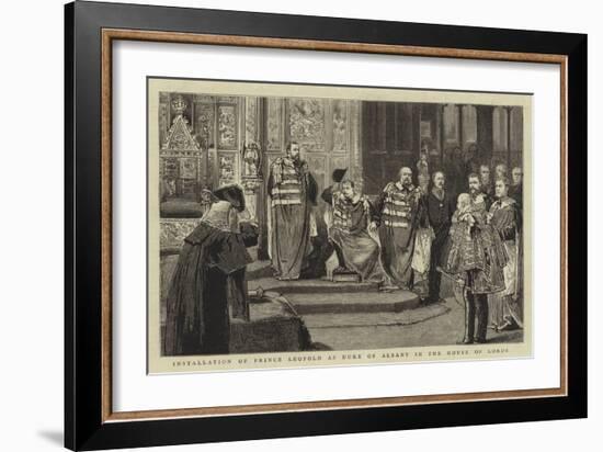 Installation of Prince Leopold as Duke of Albany in the House of Lords-null-Framed Giclee Print