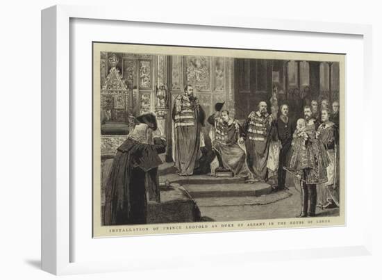 Installation of Prince Leopold as Duke of Albany in the House of Lords-null-Framed Giclee Print