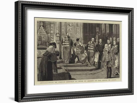 Installation of Prince Leopold as Duke of Albany in the House of Lords-null-Framed Giclee Print