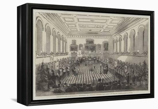 Installation of the Duke of Newcastle at the Mechanics' Hall Nottingham as Provincial Grand Master-null-Framed Premier Image Canvas