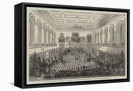 Installation of the Duke of Newcastle at the Mechanics' Hall Nottingham as Provincial Grand Master-null-Framed Premier Image Canvas