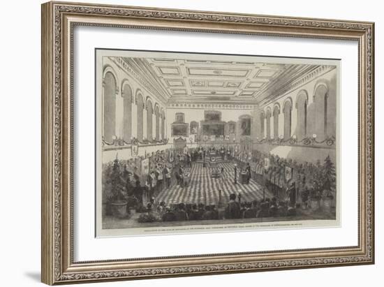 Installation of the Duke of Newcastle at the Mechanics' Hall Nottingham as Provincial Grand Master-null-Framed Giclee Print