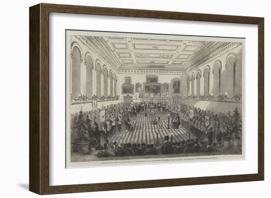 Installation of the Duke of Newcastle at the Mechanics' Hall Nottingham as Provincial Grand Master-null-Framed Giclee Print