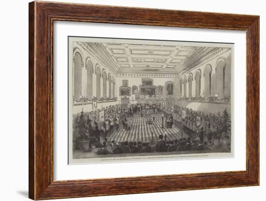 Installation of the Duke of Newcastle at the Mechanics' Hall Nottingham as Provincial Grand Master-null-Framed Giclee Print