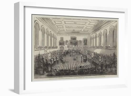 Installation of the Duke of Newcastle at the Mechanics' Hall Nottingham as Provincial Grand Master-null-Framed Giclee Print