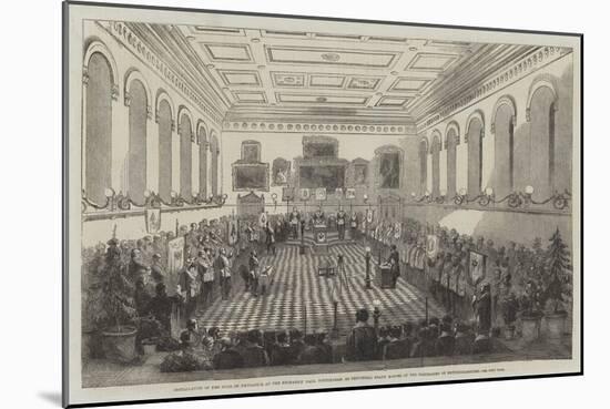 Installation of the Duke of Newcastle at the Mechanics' Hall Nottingham as Provincial Grand Master-null-Mounted Giclee Print