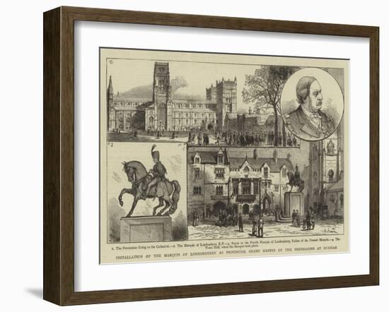 Installation of the Marquis of Londonderry as Provincial Grand Master of the Freemasons at Durham-null-Framed Giclee Print