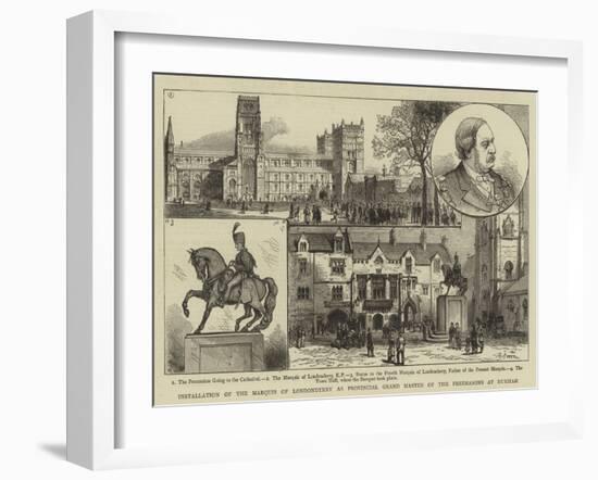 Installation of the Marquis of Londonderry as Provincial Grand Master of the Freemasons at Durham-null-Framed Giclee Print
