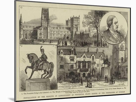 Installation of the Marquis of Londonderry as Provincial Grand Master of the Freemasons at Durham-null-Mounted Giclee Print