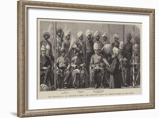 Installation of the New Khan of Khelat-null-Framed Giclee Print