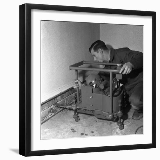 Installing a Damp Proof Course in a House in Goldthorpe, South Yorkshire, 1957-Michael Walters-Framed Photographic Print