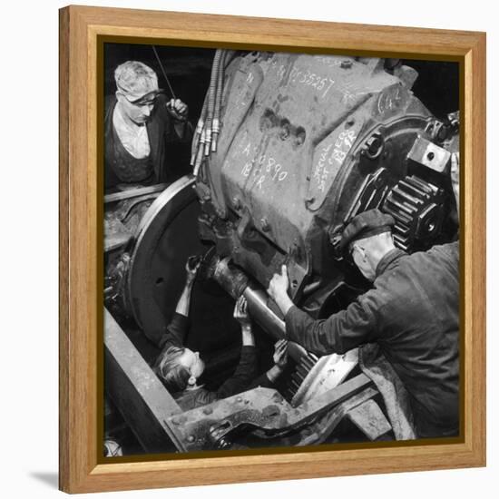 Installing an Engine for a Diesel Locomotive-Heinz Zinram-Framed Premier Image Canvas