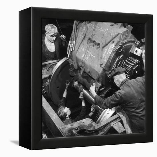 Installing an Engine for a Diesel Locomotive-Heinz Zinram-Framed Premier Image Canvas