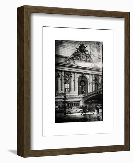 Instants of NY BW Series - Urban Scene View in Winter-Philippe Hugonnard-Framed Premium Giclee Print