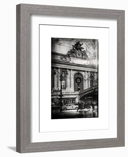 Instants of NY BW Series - Urban Scene View in Winter-Philippe Hugonnard-Framed Art Print