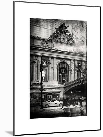 Instants of NY BW Series - Urban Scene View in Winter-Philippe Hugonnard-Mounted Art Print